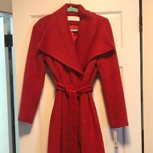 Red Tahari Wrap Coat